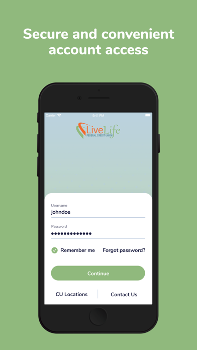 Live Life Federal Credit Union Screenshot