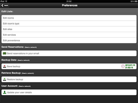 Screenshot #6 pour RoomPlan réservations pour B&B