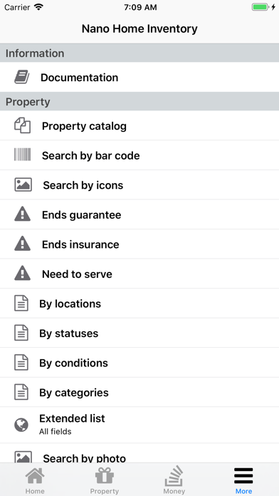 Nano Home Inventory Screenshot