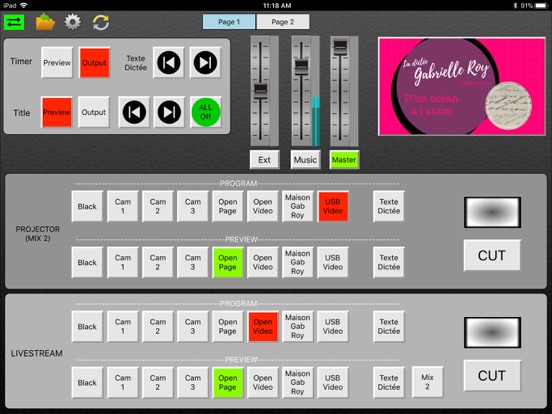 vMix Panel iPad screenshot 3 - Photo & Video app