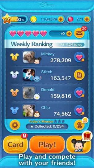 Capture d'écran de LINE: Disney Tsum Tsum sur iPhone 5