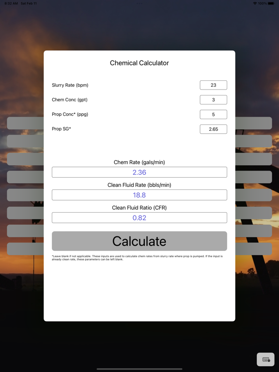 FrackCalc screenshot 3