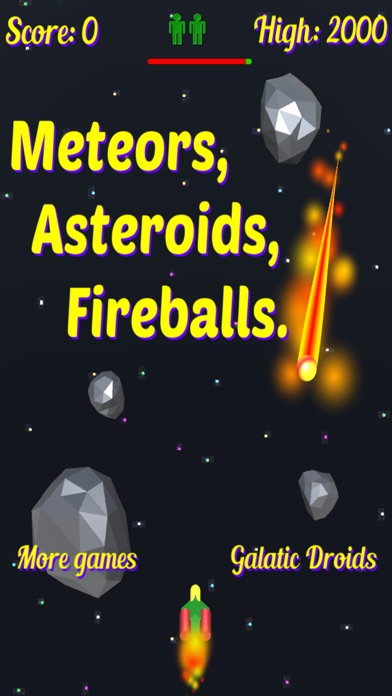 Meteors, Asteroids, & Fireball Screenshot