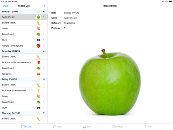 Eat Five iPad screenshot 1 - Health & Fitness app