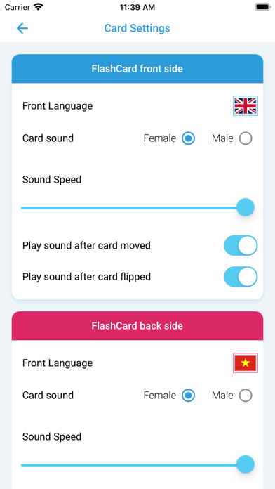 EFL Vocabularies Screenshot