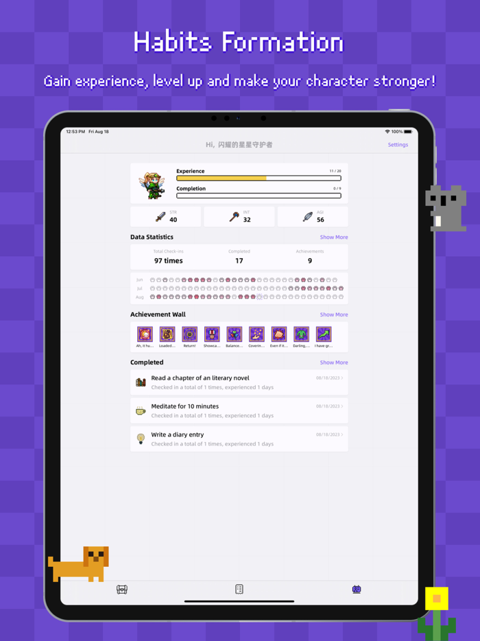 Habicat - Gamified Clocking