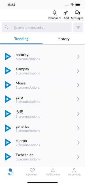 ‎Forvo Pronunciation Screenshot