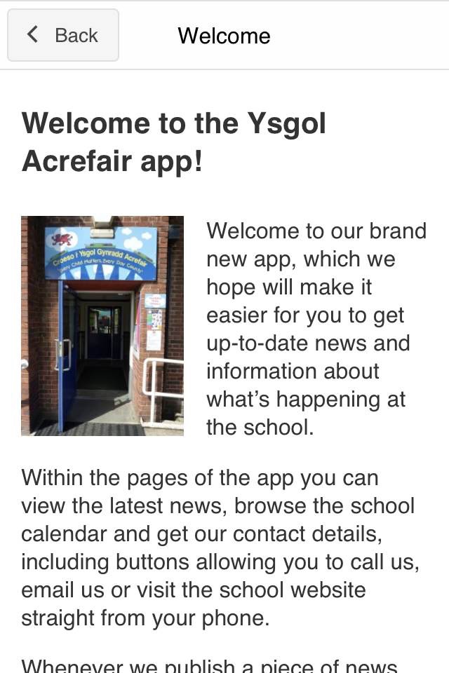 Ysgol Acrefair screenshot 2