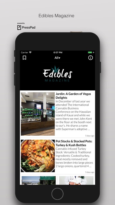 Edibles Magazine Screenshot