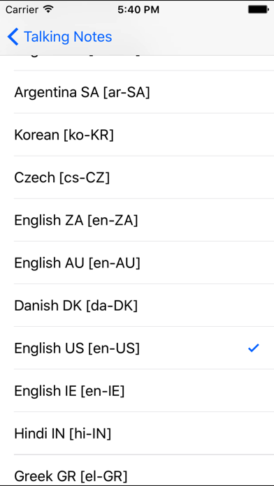 Talking Notes Screenshot
