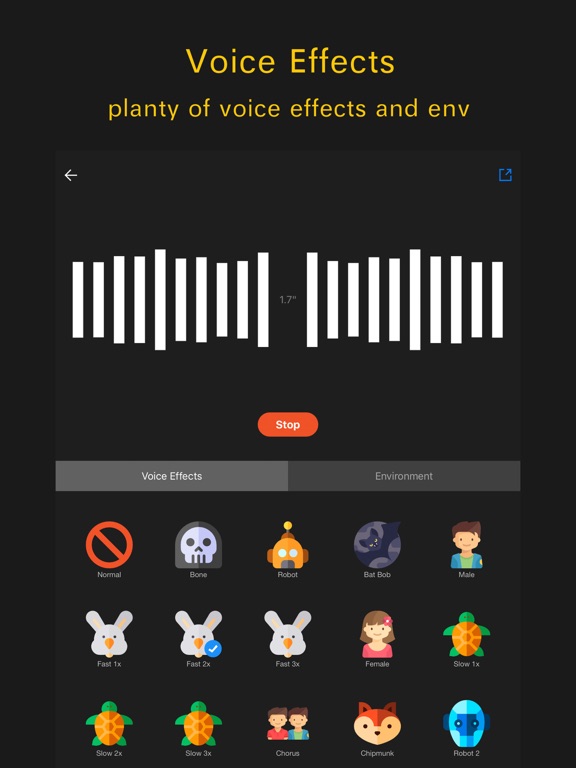 Voice Changer Recorder iPad screenshot 5 - Entertainment app