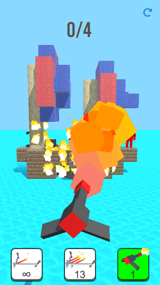 #2. Burn it Down! 3D Pixel Game (iOS) By: AI Games FZ