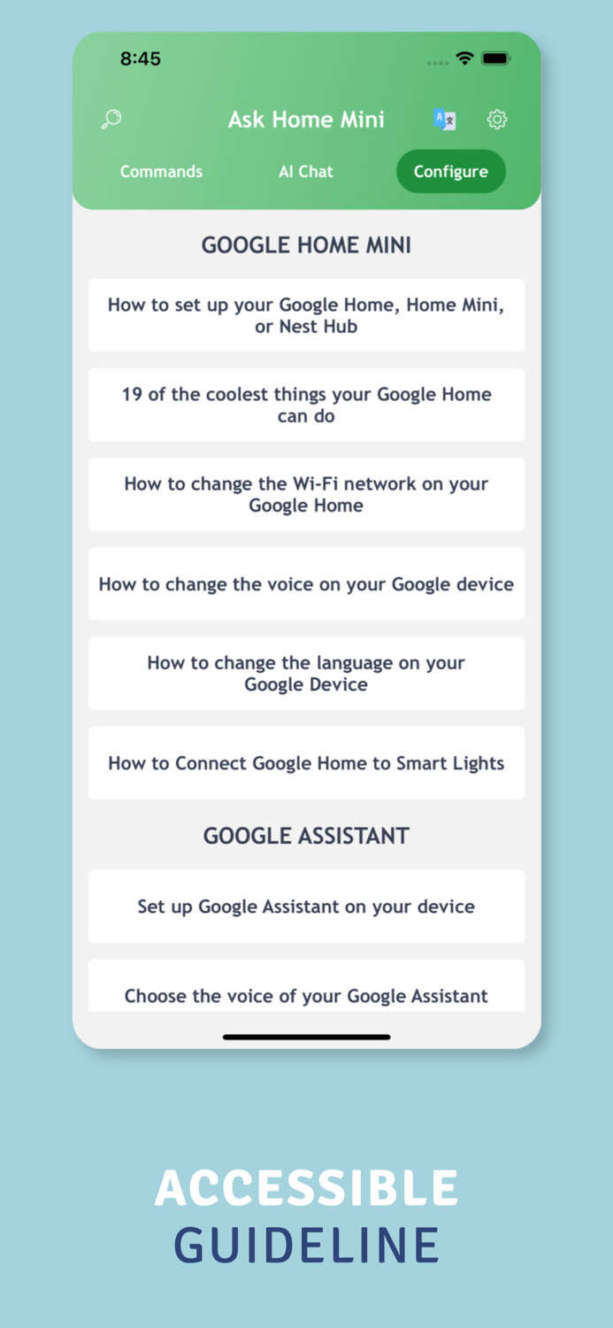 App for Home Mini for Google