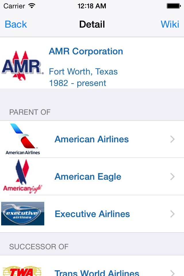 U.S. Airlines, Past & Present screenshot 2