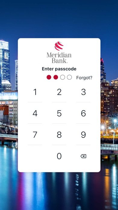 Meridian Bank Screenshot