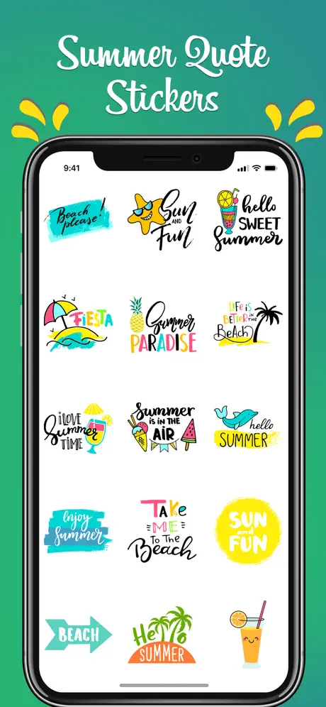 Hot Summer Quote Stickers