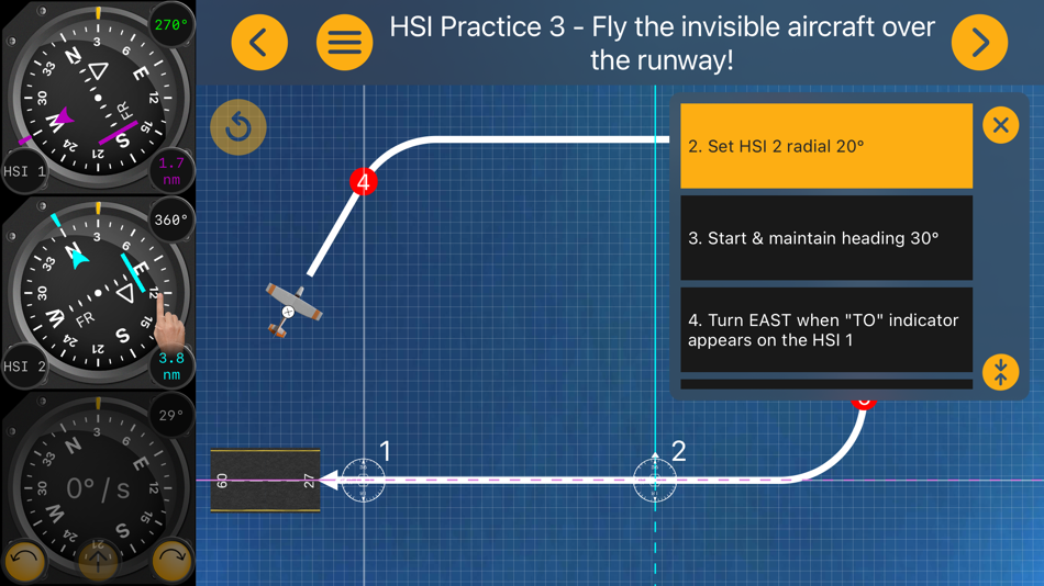 #1. HSI + ILS Trainer – IFR Pilot (iOS) 由: Flygo-Aviation Ltd