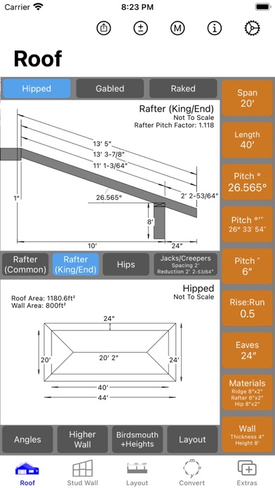 RoofCalc - Roofing Calculator Screenshot
