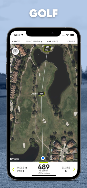 Zrzut ekranu GPS firmy Golf