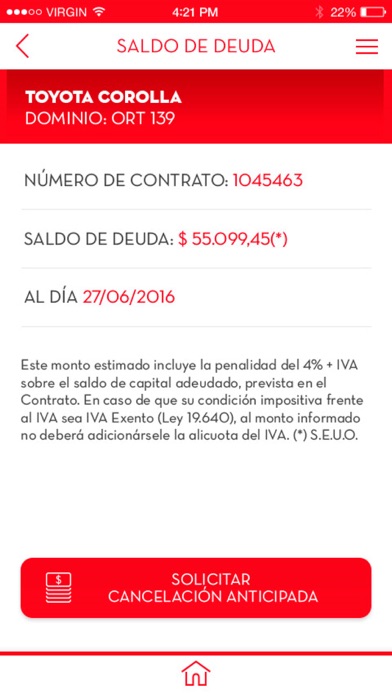 Toyota Servicios Financieros Screenshot