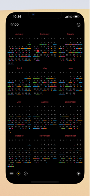 ‎Calendar 366 : Capture d'écran des événements et des tâches