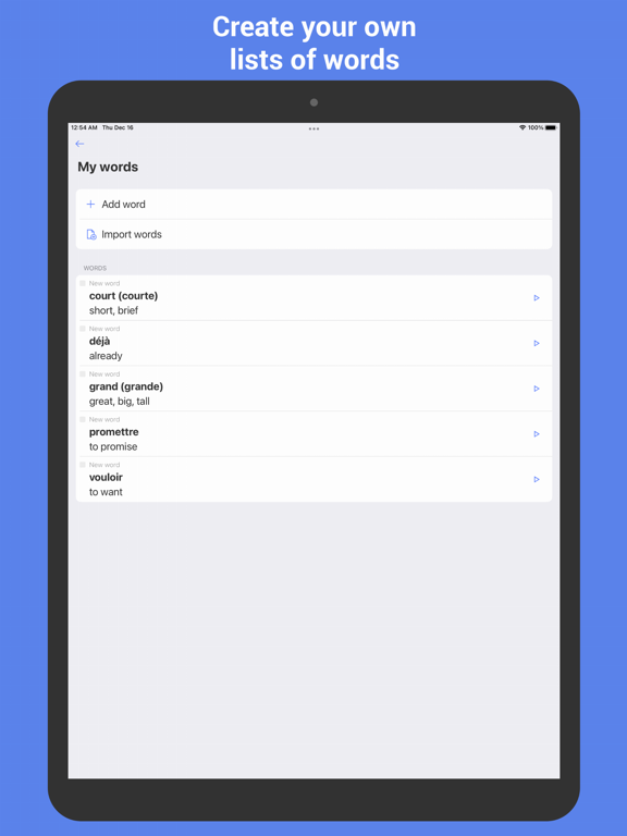 Screenshot #6 pour Learn French with Flash cards!