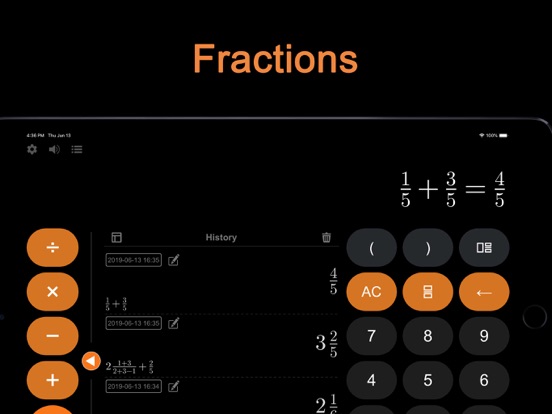 DayCalc - Rekenmachine HD iPad app afbeelding 3