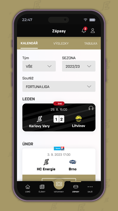 HC Energie Karlovy Vary Screenshot