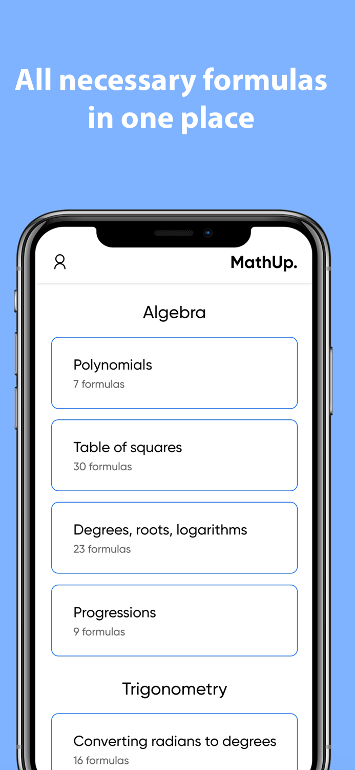 MathUp - learn math formulas