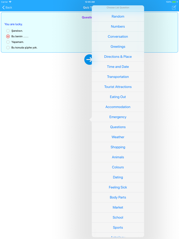 Learn Turkish Language Offline iPad screenshot 4 - Education app