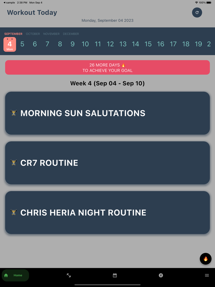 Custom Workout with Journal