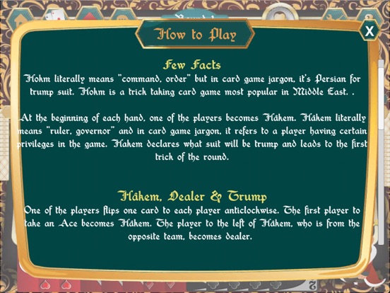Hokm, Tarneeb & Spades iPad screenshot 6 - Games app