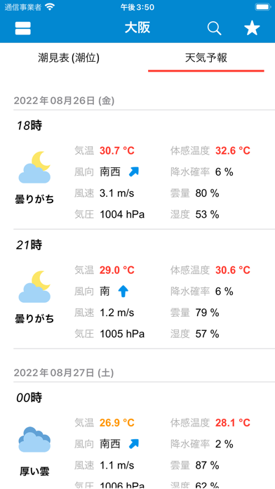 今日の潮汐 - 潮見表・タイドグラフ+ 海天気・海水温・釣りのおすすめ画像3