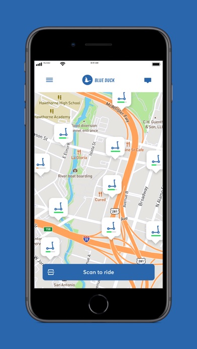 Blue Duck Scooter Screenshot