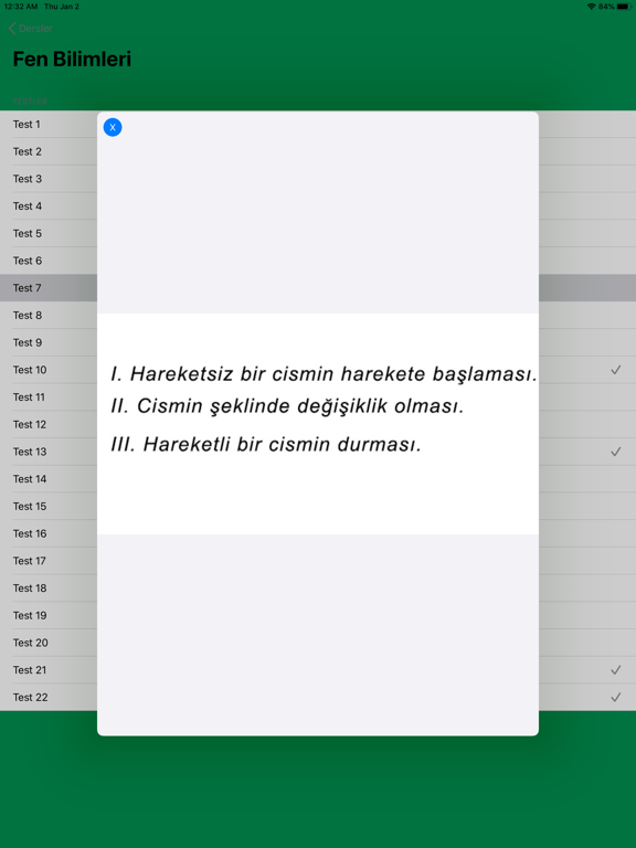 Test Merkezi İlkokul 4.Sınıf iPad screenshot