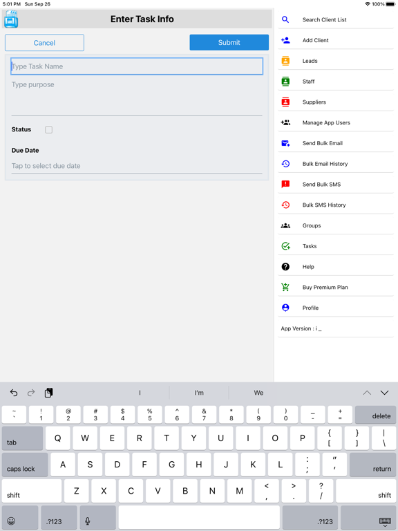Cloud CRM - Client Records App iPad screenshot 8 - Business app