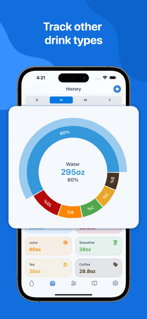 Skjermbilde for Water Tracker WaterMinder