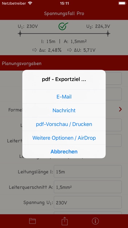 Spannungsfall Pro screenshot-7