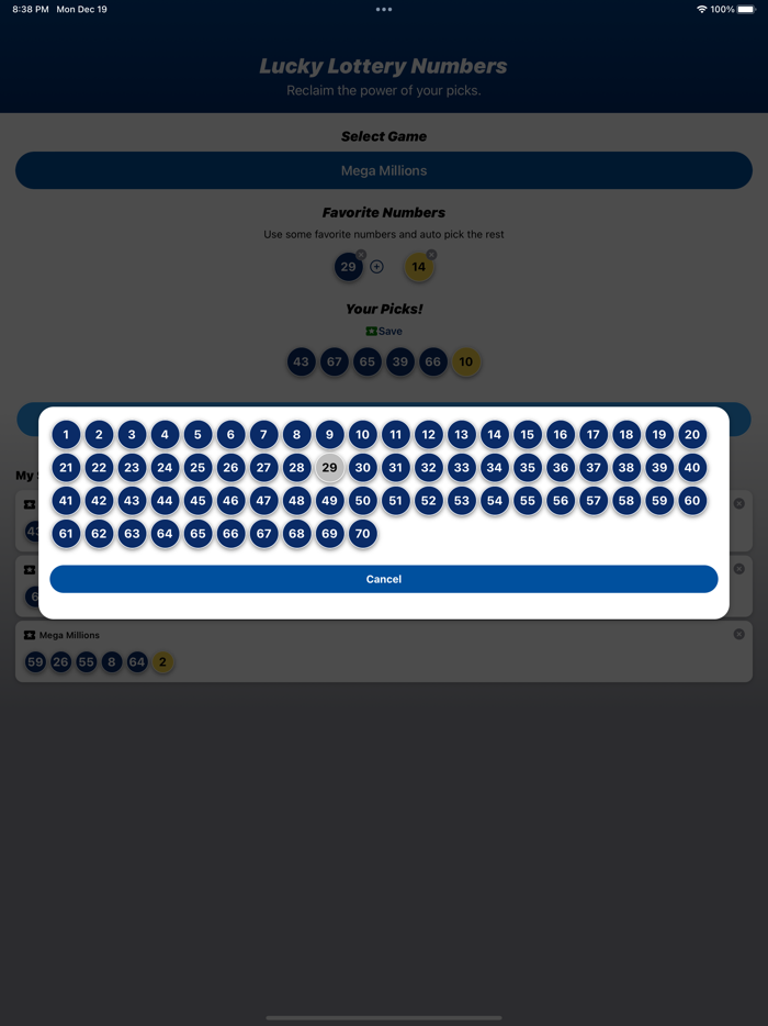 Lucky Lottery Generator