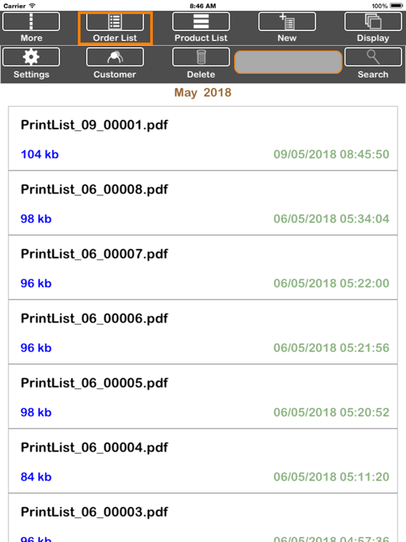 TC Print Invoice iPad screenshot