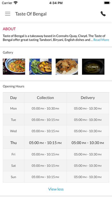 Taste of Bengal Connahs Quay Screenshot
