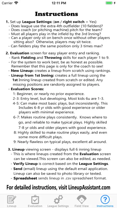 Lineup Assistant screenshot 7 of 7