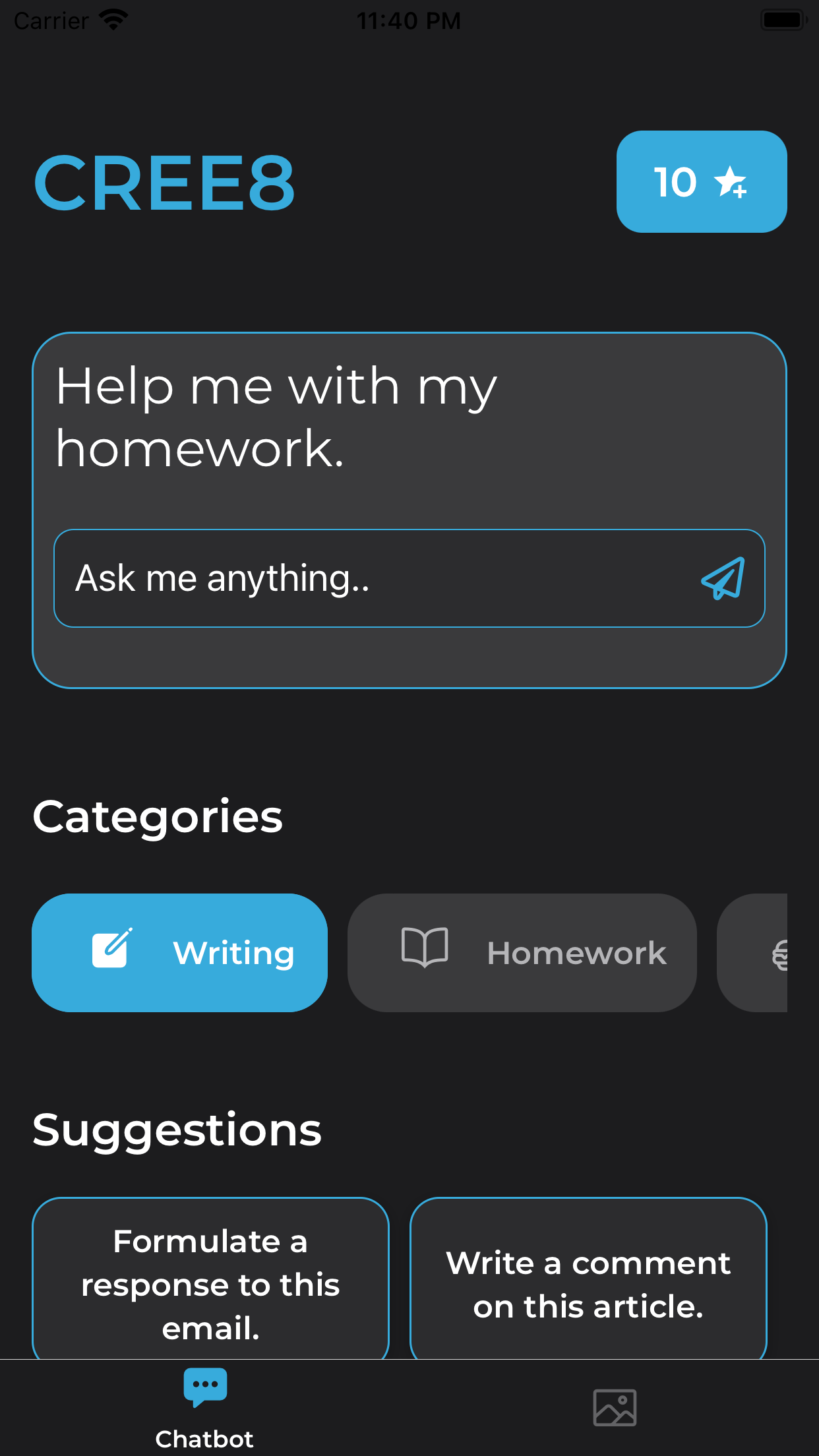Cree8 – AI Art & Chat Bot