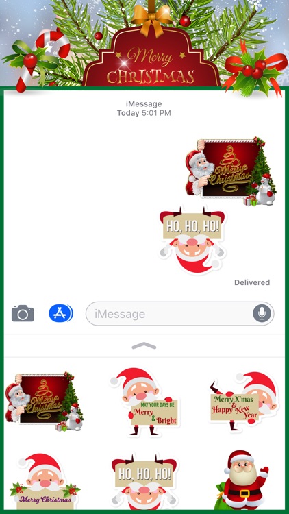 Santa Greetings Stickers