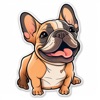 French bulldog stickers lovers icon