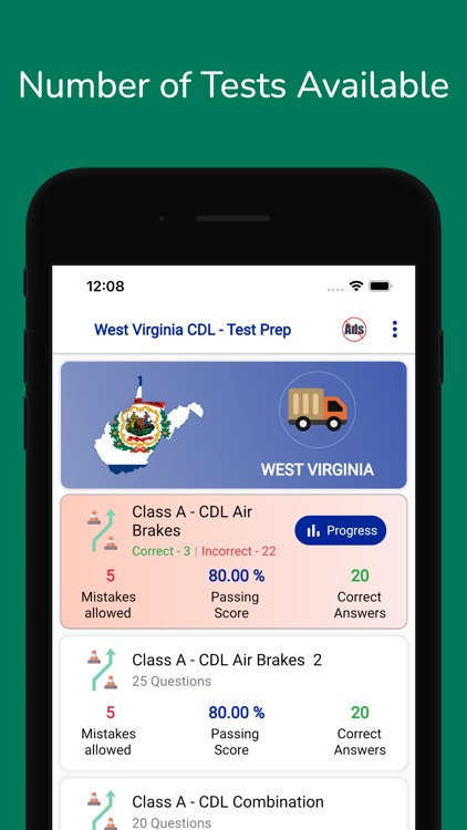 West Virginia CDL Permit Test