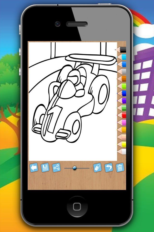 Magic Cars Coloring Book Game