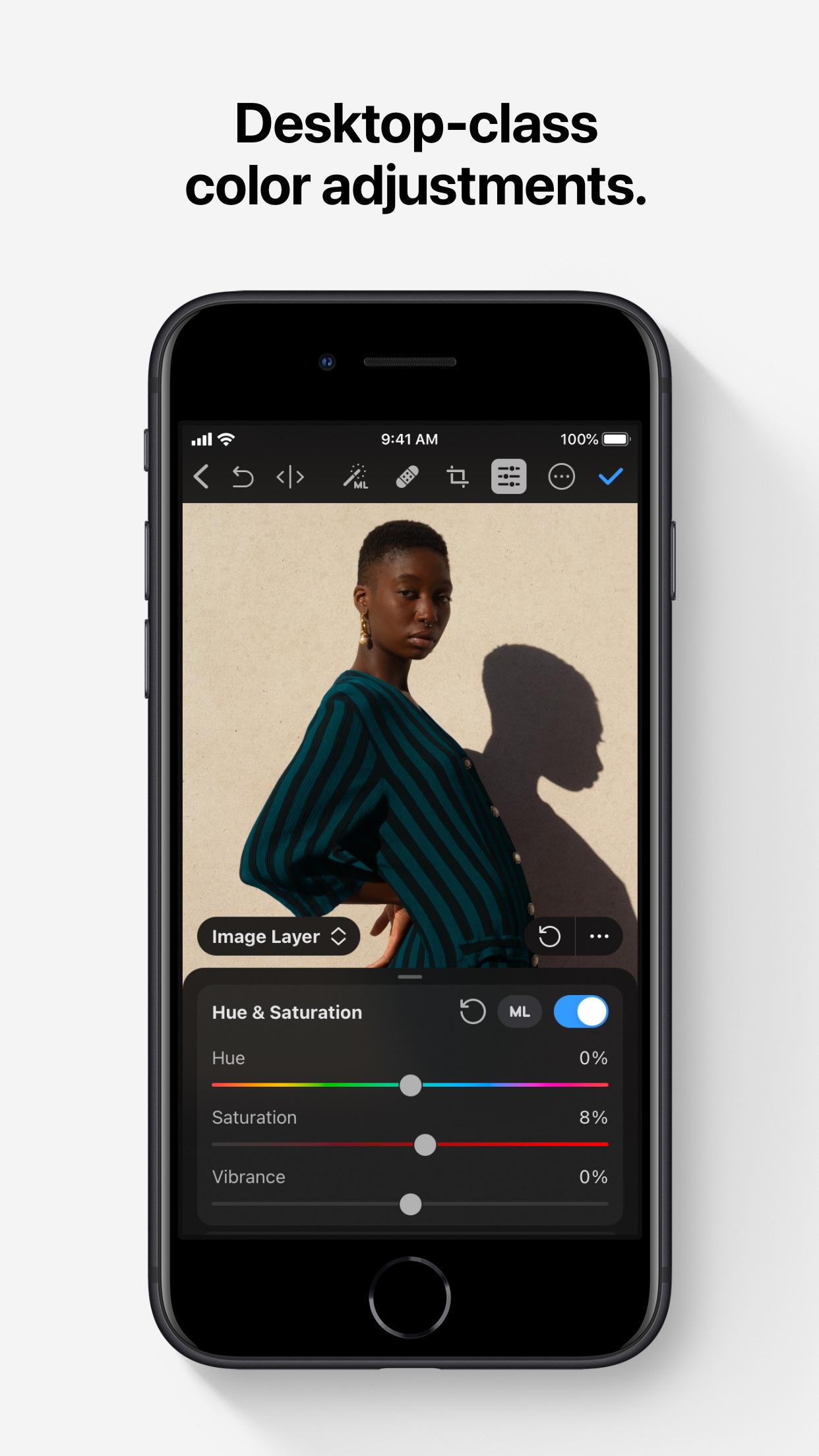Screenshot do app Photomator – Photo Editor