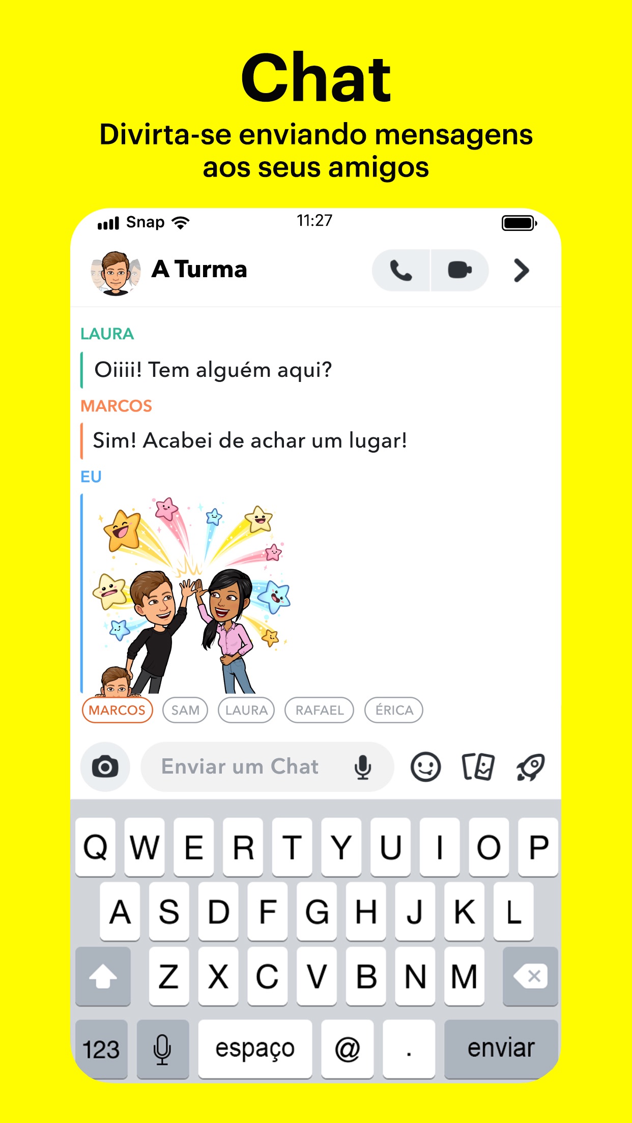 Screenshot do app Snapchat