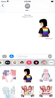 How to cancel & delete girl in pride love stickers 3
